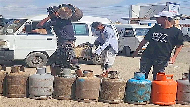 ​أزمة الغاز في عدن تدخل يومها الـ 27